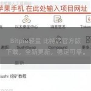 Bitpie轻量 比特派官方版下载，全新更新，稳定可靠。