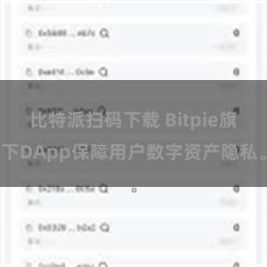 比特派扫码下载 Bitpie旗下DApp保障用户数字资产隐私。