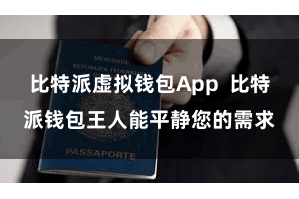 比特派虚拟钱包App  比特派钱包王人能平静您的需求