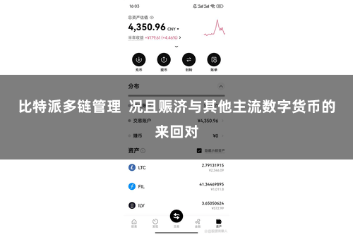 比特派多链管理  况且赈济与其他主流数字货币的来回对