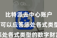 比特派去中心账户  用户可以应答惩处各式类型的数字财富